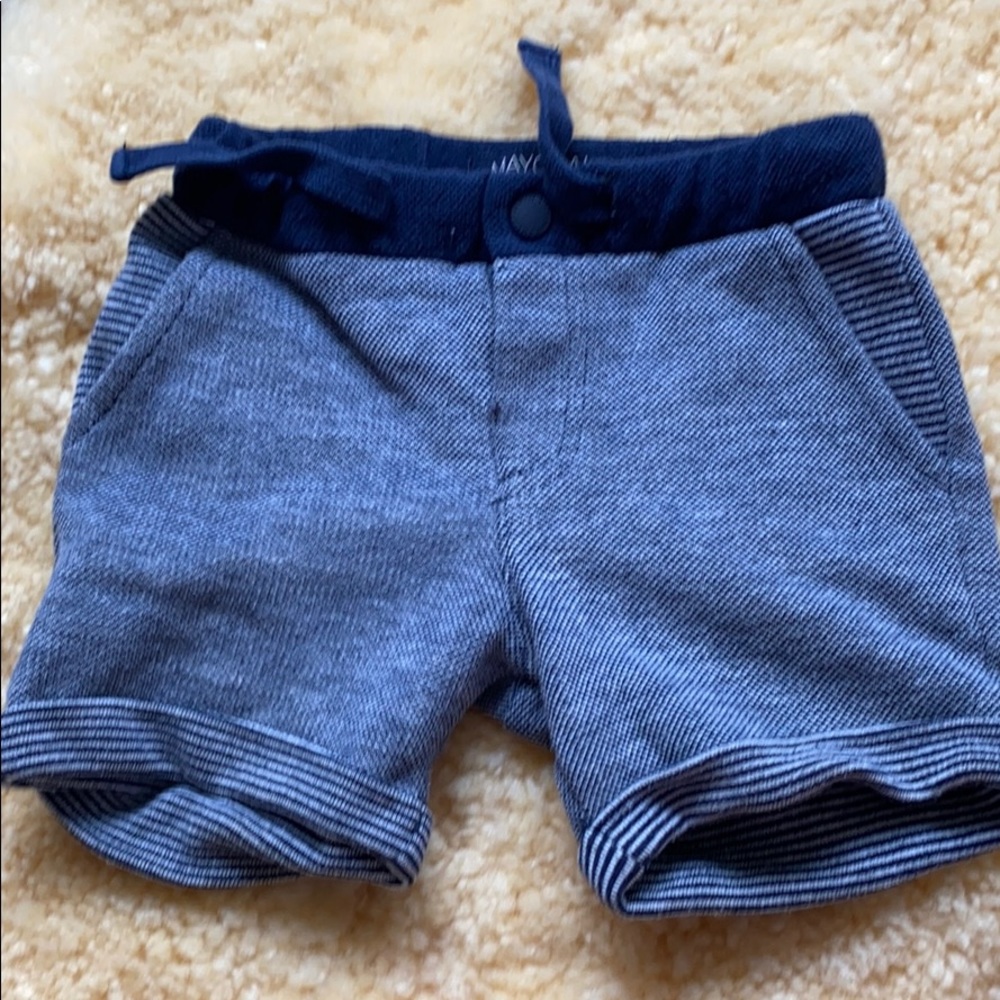 Mayoral boys summer navy striped shorts